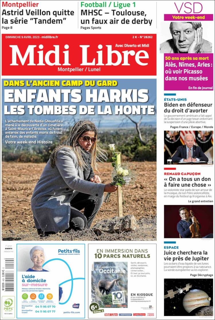 Portada de Midi Libre (Francia)