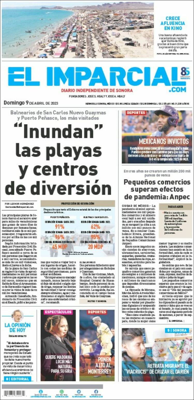 Portada de El Imparcial (M&eacute;xico)