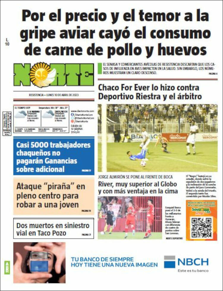 Portada de Diario Norte (Argentina)