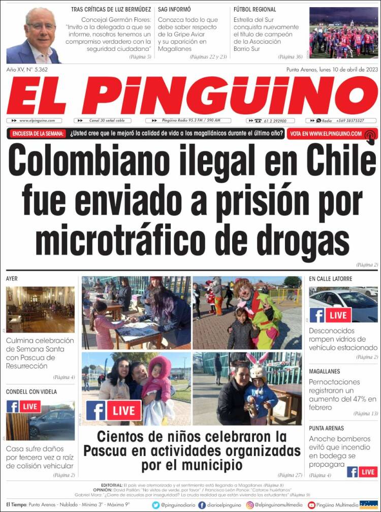 Portada de El Pingüino (Chile)