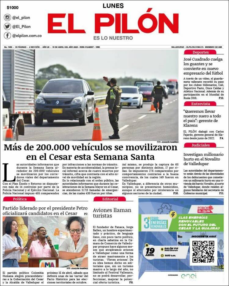 Portada de El Pilón (Colombie)