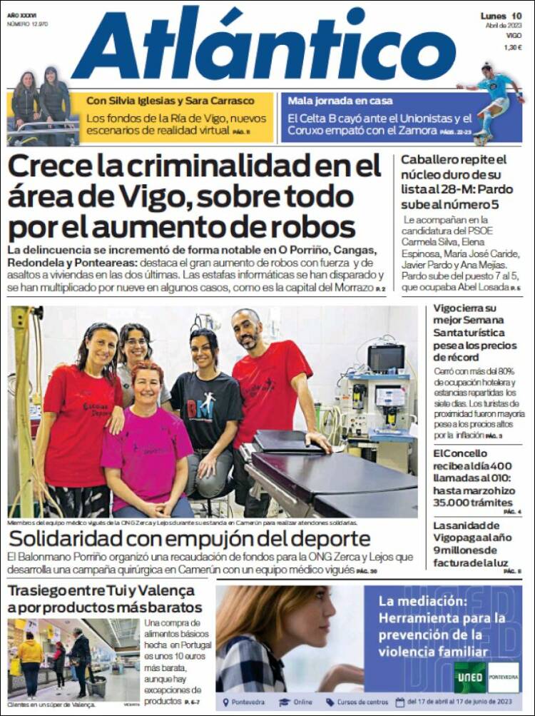 Portada de Atlántico Diario (España)