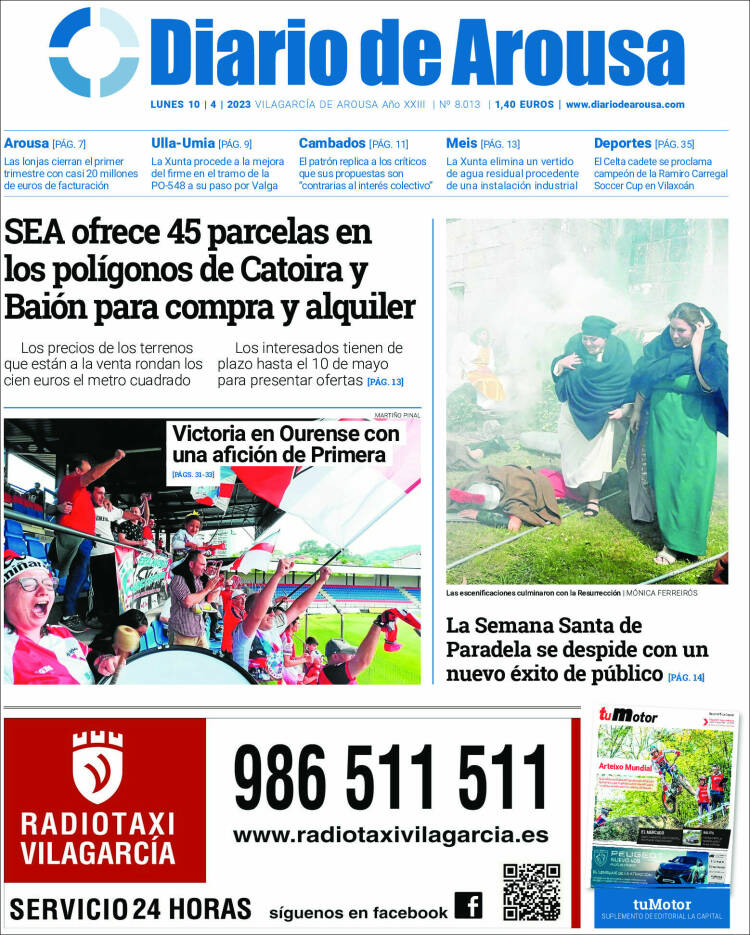 Portada de Diario de Arousa (España)