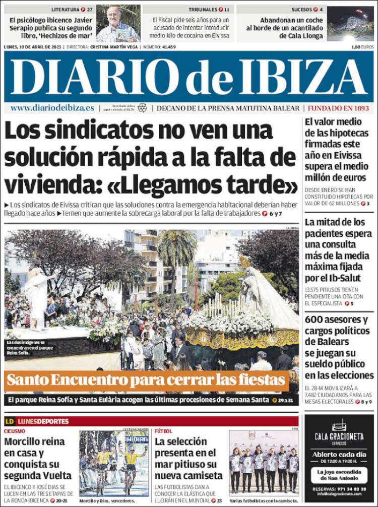 Portada de Diario de Ibiza (España)