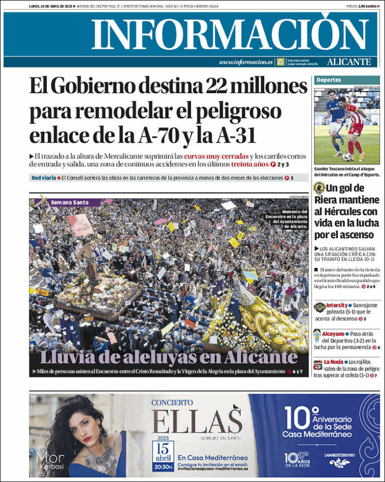 Portada de Diario Información (España)