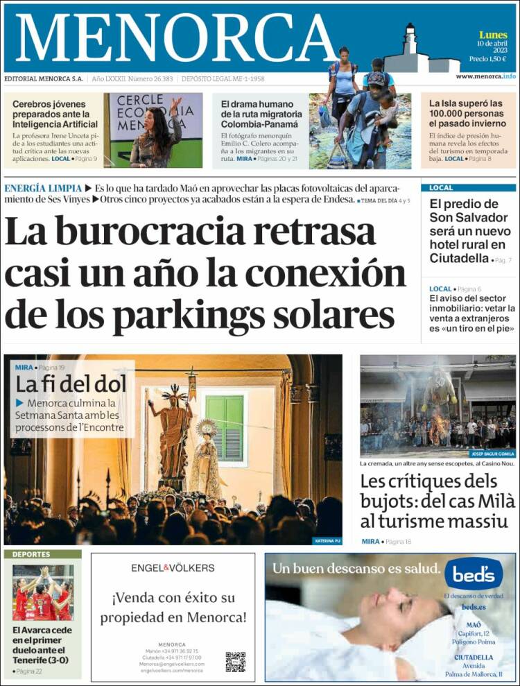 Portada de Menorca - Diario Insular (España)