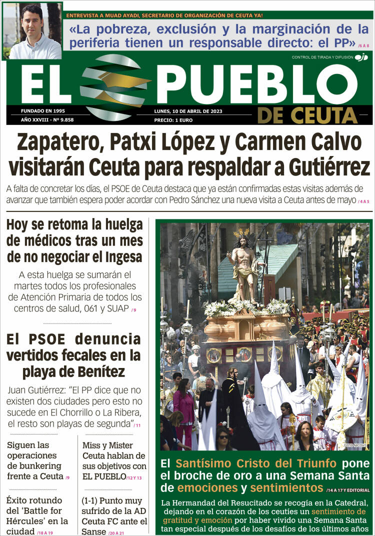 Portada de El Pueblo de Ceuta (España)