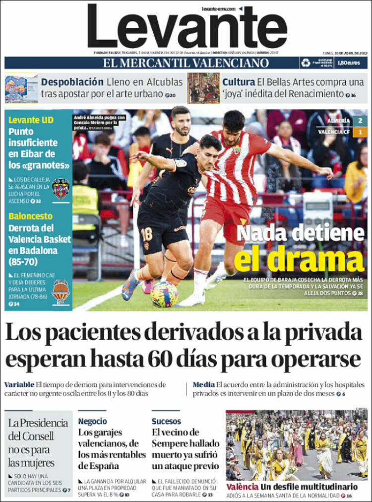 Portada de Levante (España)