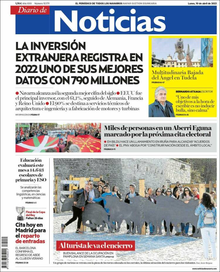 Portada de Noticias de Navarra (España)