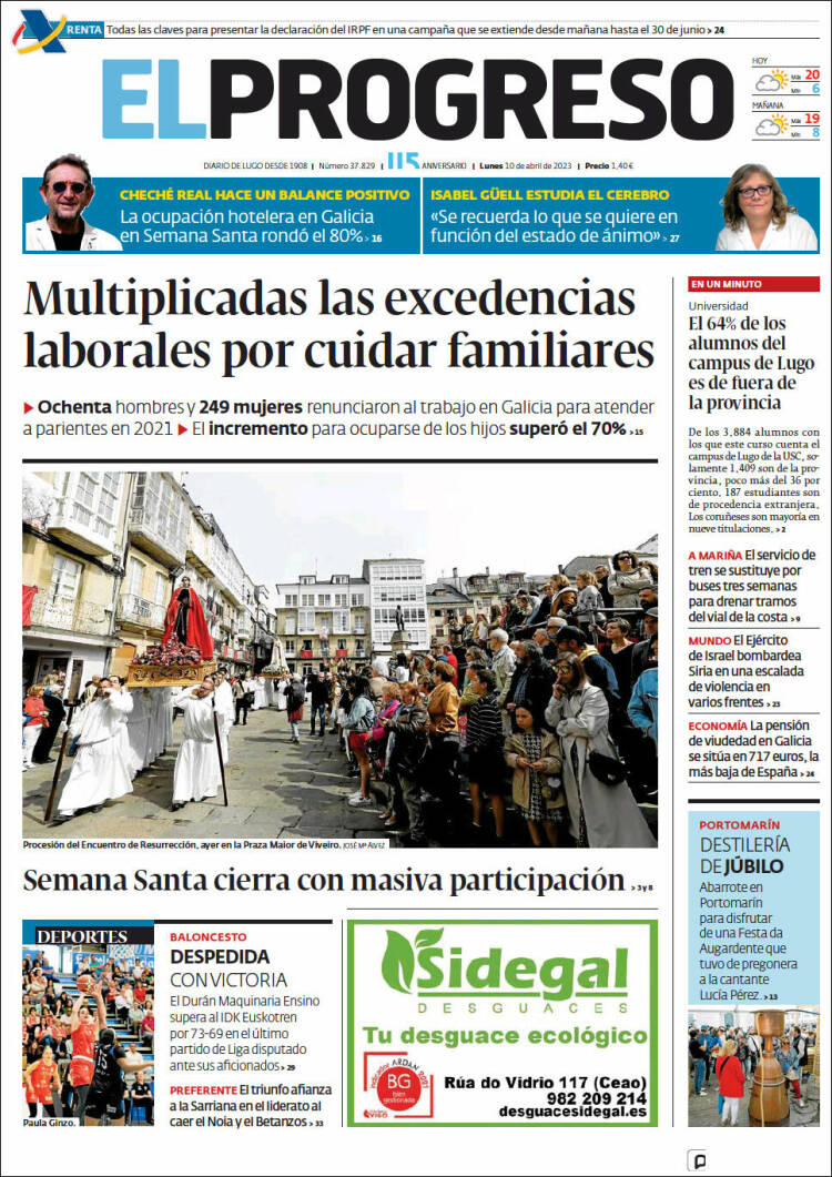 Portada de El Progreso (España)