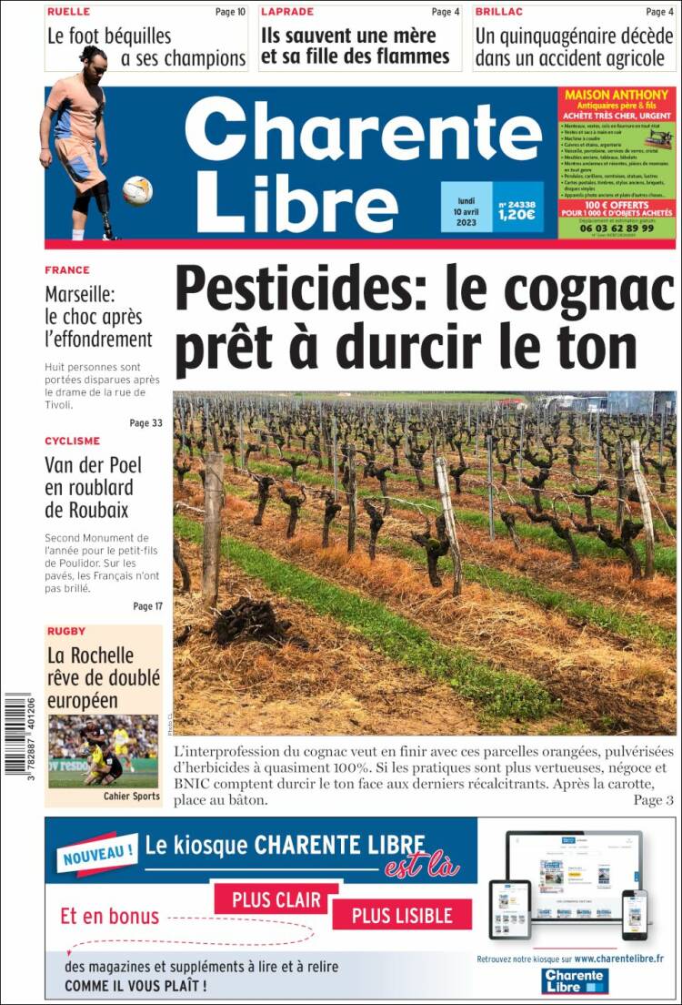 Portada de Charente Libre (France)