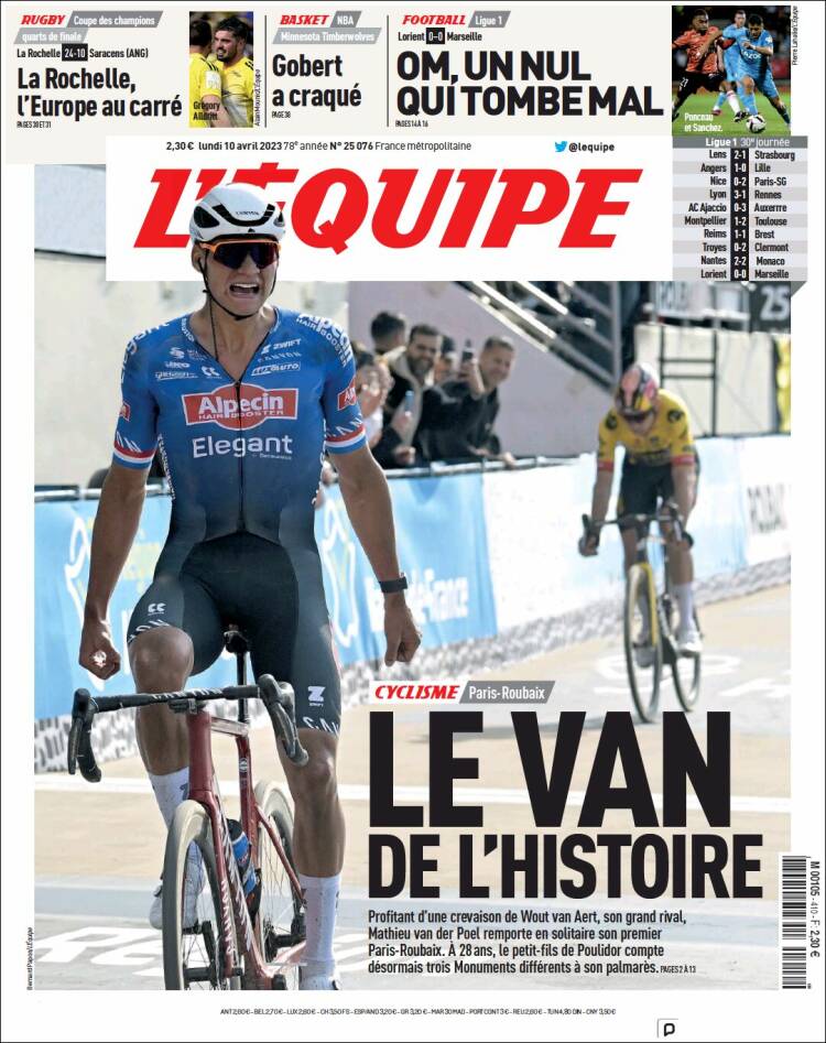 Portada de L'Equipe (France)