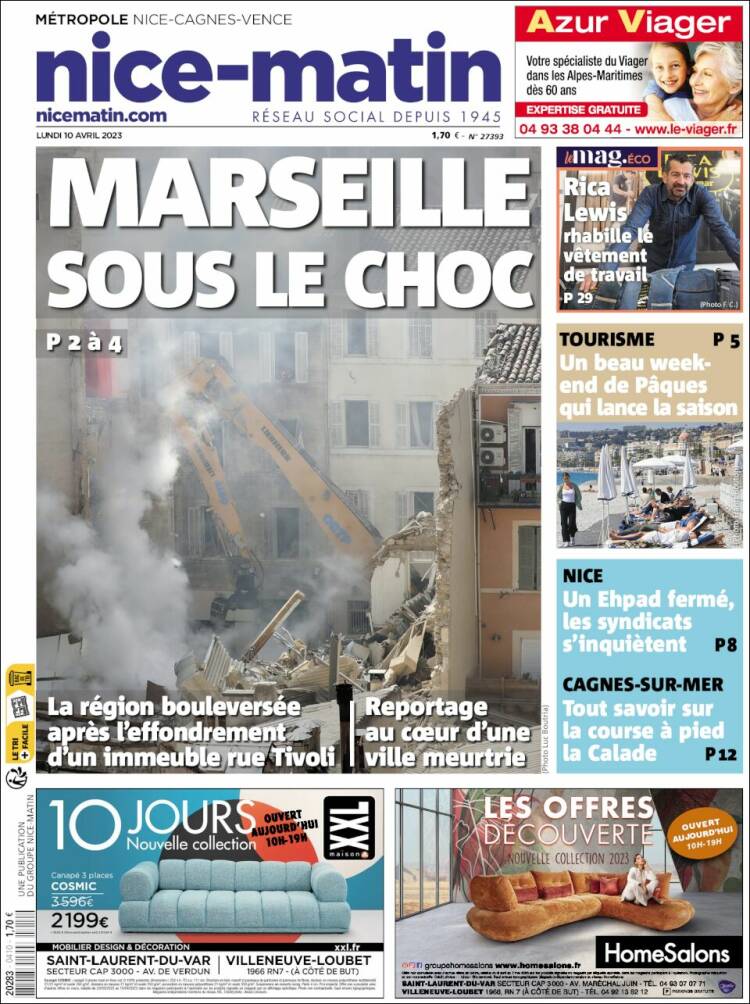 Portada de Nice-Matin (France)