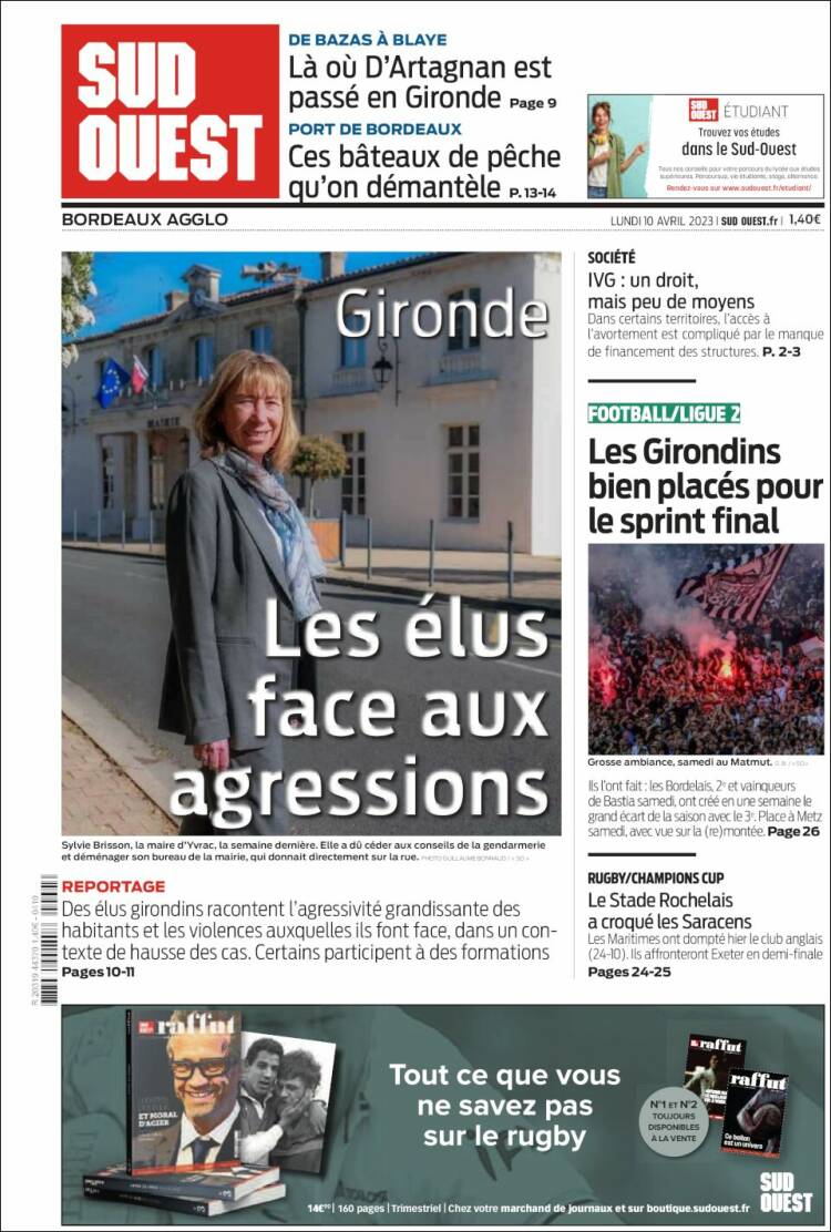 Portada de Sud Ouest (France)