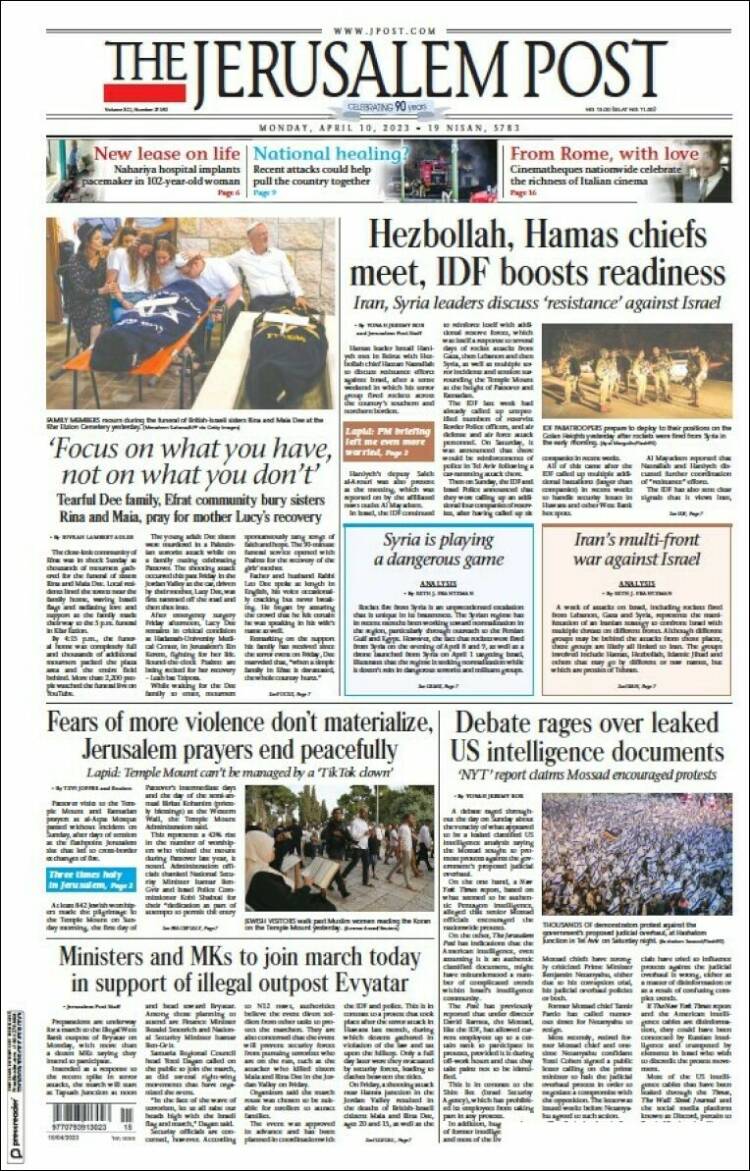 Portada de The Jerusalem Post (Israel)