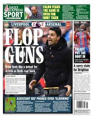 Newspaper Express Sport (United Kingdom). Newspapers in United Kingdom.  Today's press covers. 