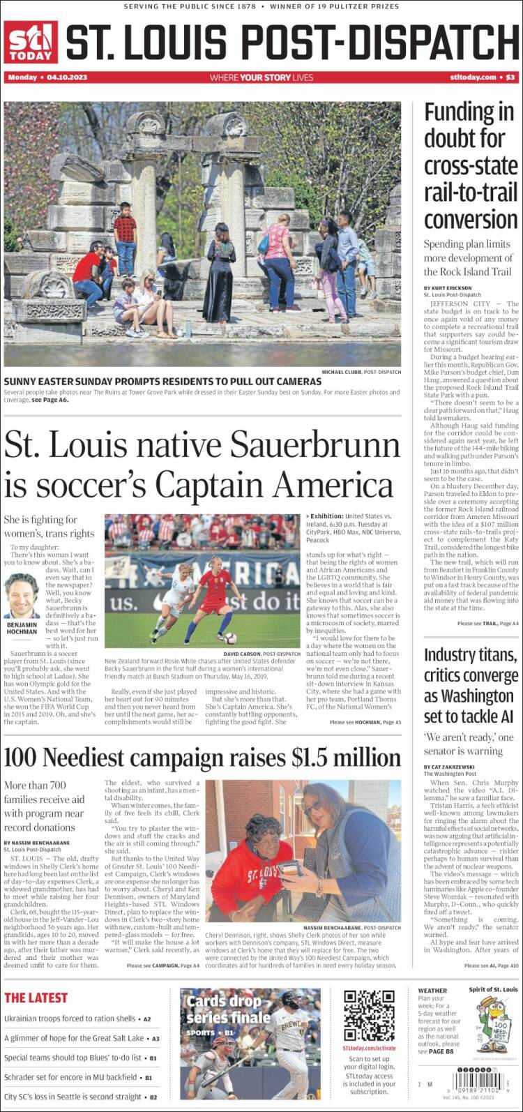 Portada de St. Louis Post-Dispatch (USA)