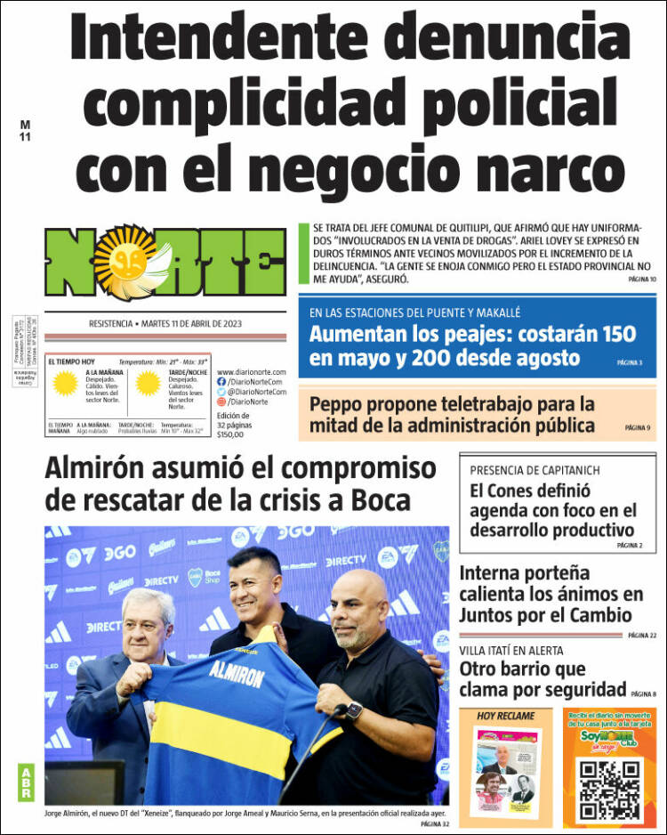 Portada de Diario Norte (Argentina)
