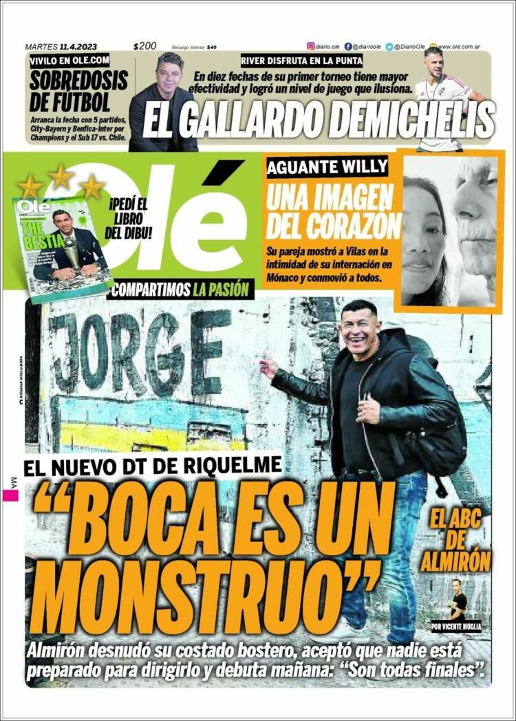 Portada de Olé (Argentina)