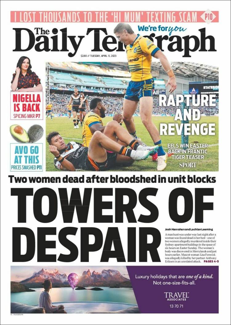 Portada de The Daily Telegraph (Australia)