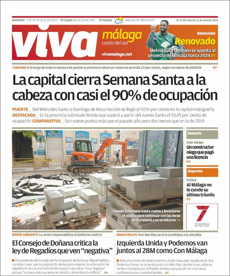 Portada de Viva Málaga (España)