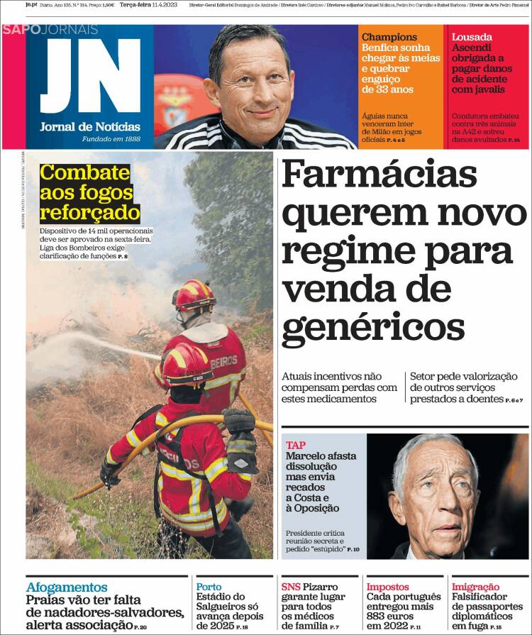 Portada de Jornal de Notícias (Portugal)