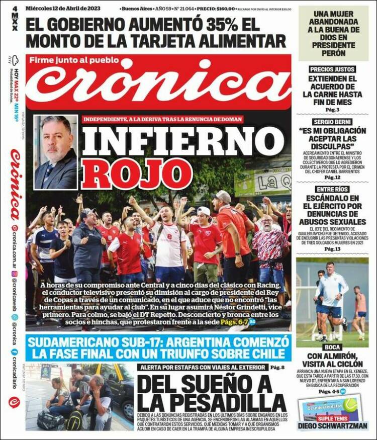 Portada de Diario El Libertador (Argentina)