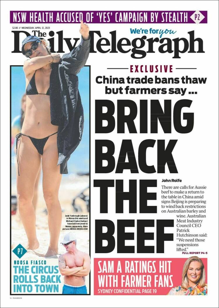 Portada de The Daily Telegraph (Australia)