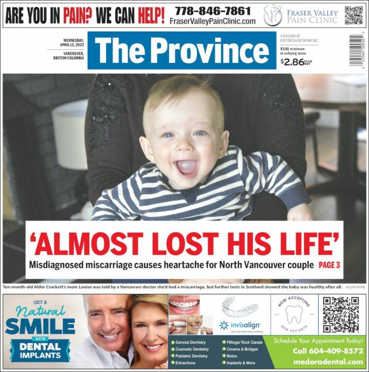 Portada de The Province (Canadá)