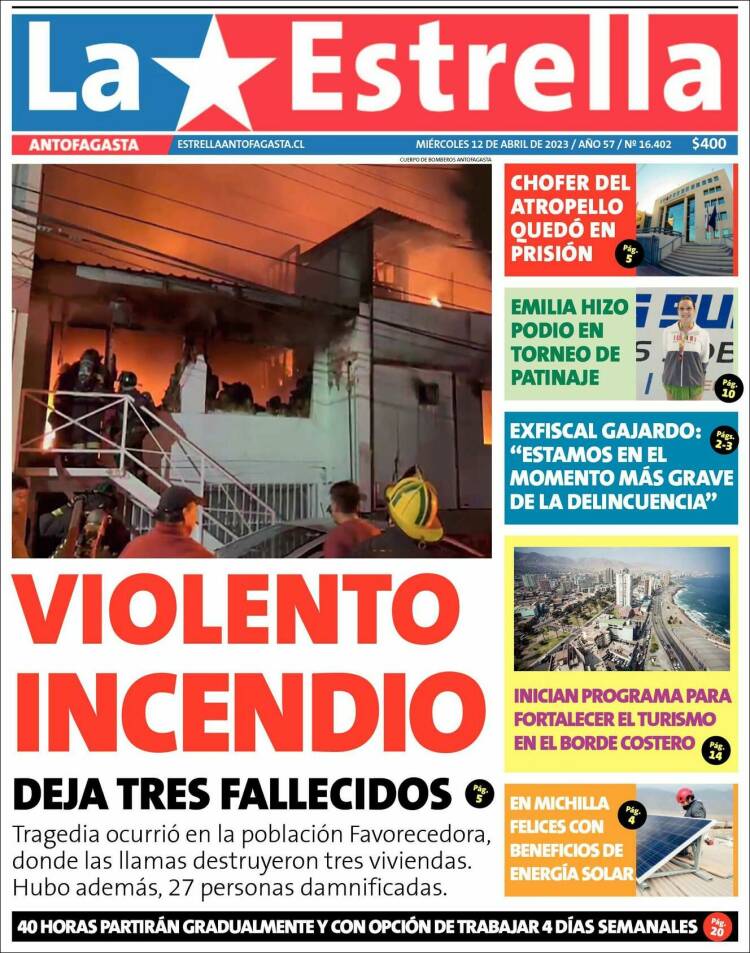 Portada de La Estrella del Norte (Chile)