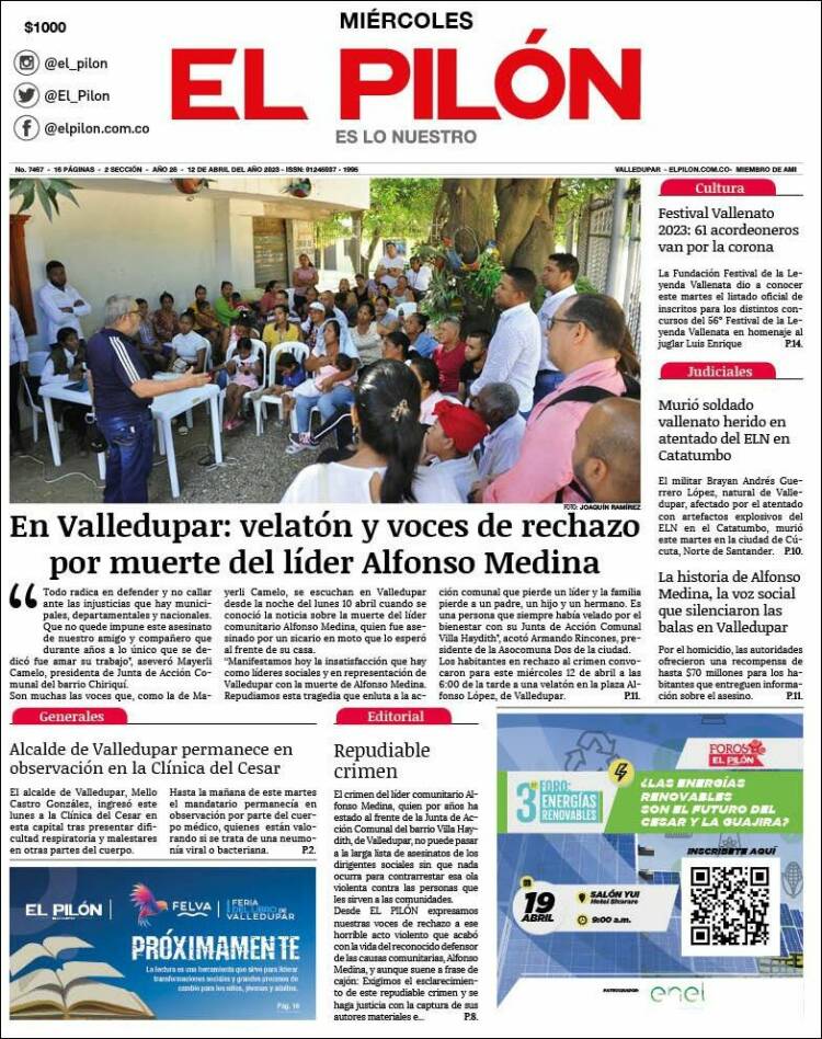 Portada de El Pilón (Colombia)