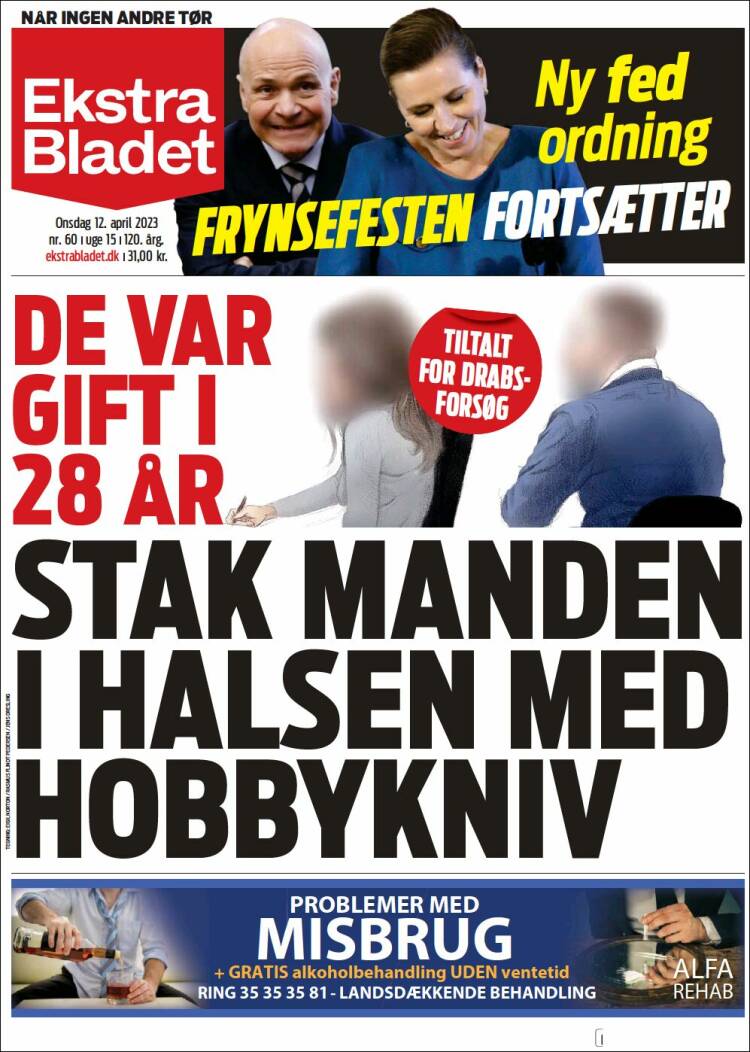 Portada de Ekstra Bladet (Dinamarca)