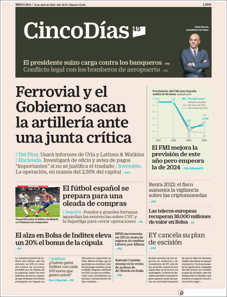 Portada de Cinco Días (Espa&ntilde;a)