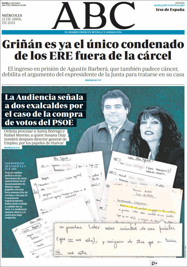 Portada de ABC - Sevilla (España)