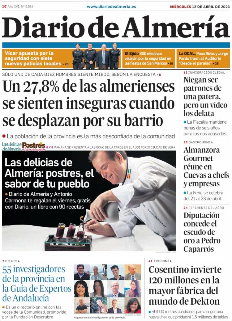 Portada de Diario de Almería (España)