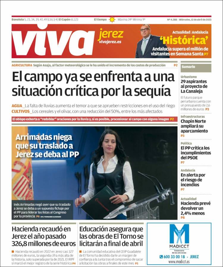 Portada de Información - Jerez (España)
