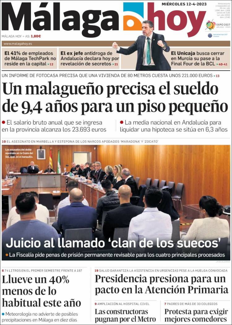Portada de Málaga Hoy (España)