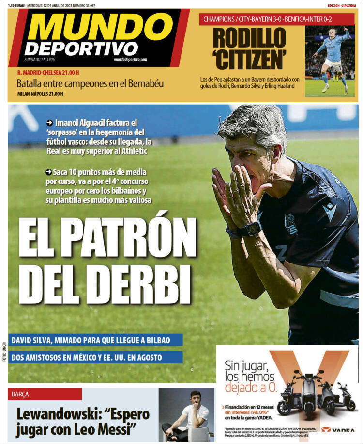 Portada de Mundo Deportivo Gipuzkoa (España)