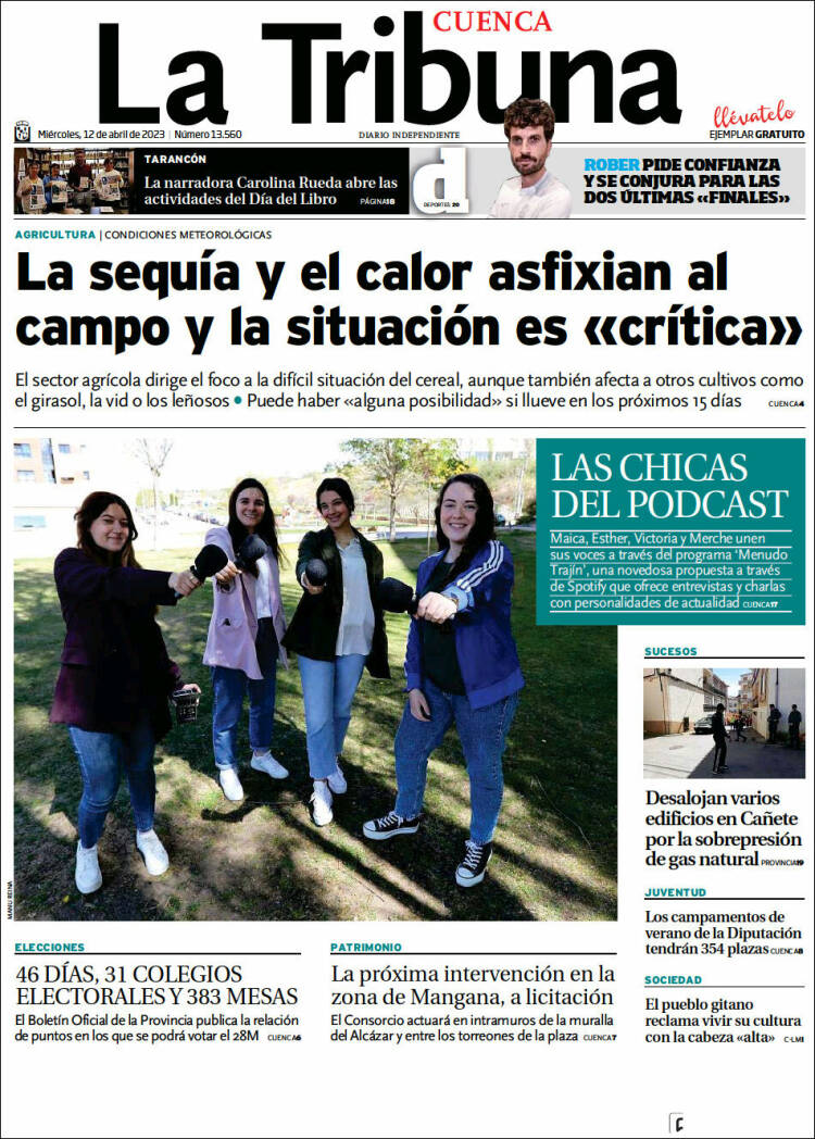 Portada de La Tribuna de Cuenca (Spain)