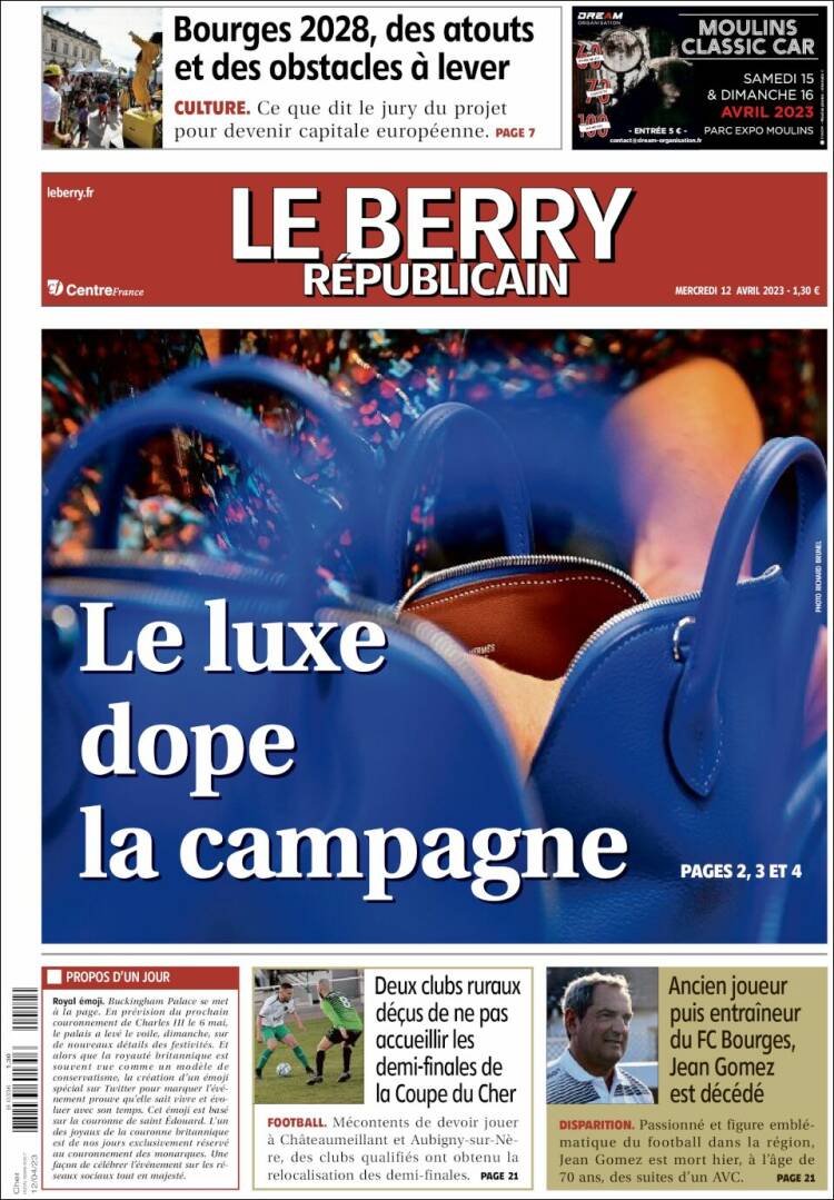 Portada de Berry Republicain (Francia)