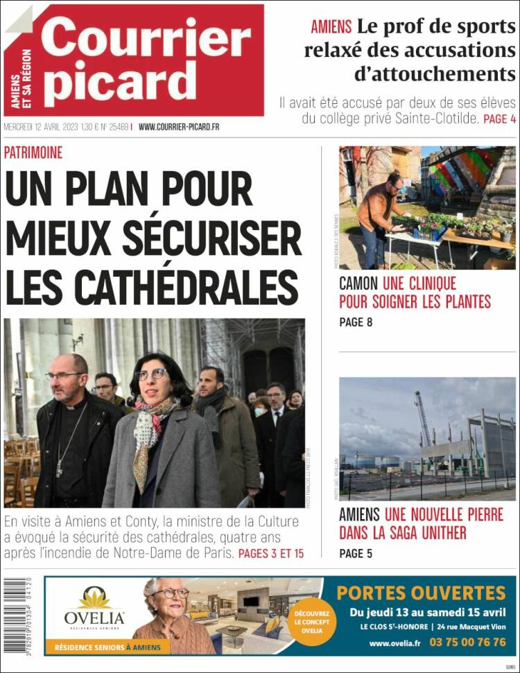 Portada de Courrier Picard (Francia)