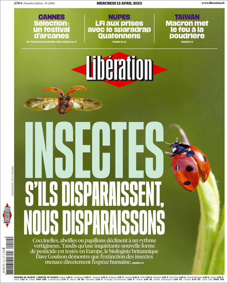 Portada de Libération (Francia)
