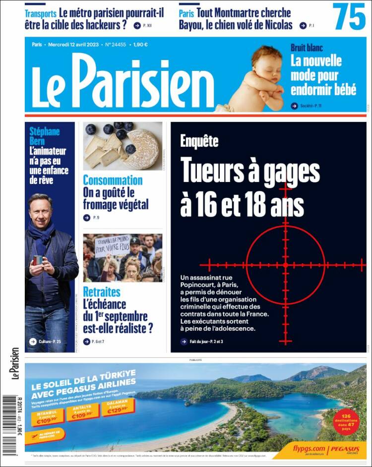 Portada de Le Parisien (Francia)