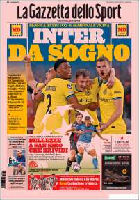 Portada de La Gazzetta dello Sport (Italia)