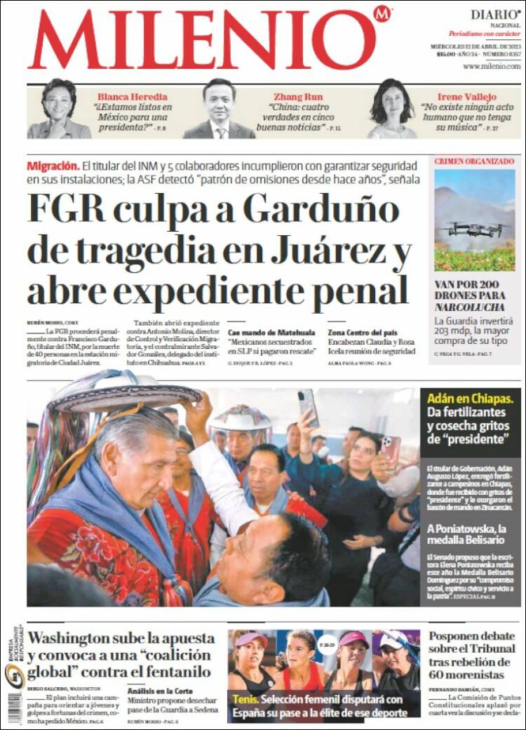 Portada de Milenio (México)