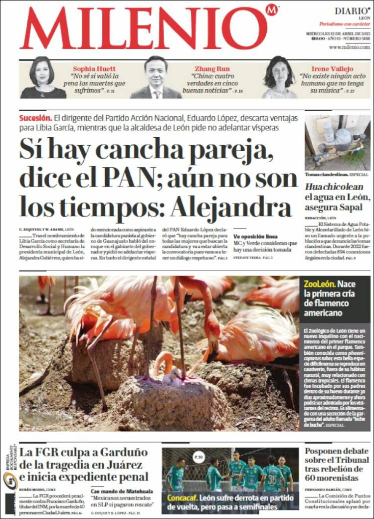 Portada de Milenio de León (México)