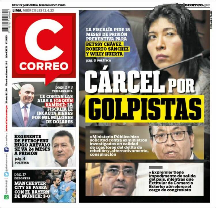 Portada de Diario Correo (Per&uacute;)
