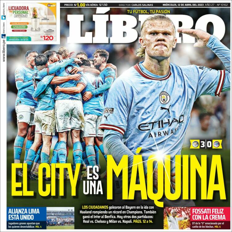 Portada de Líbero (Per&uacute;)