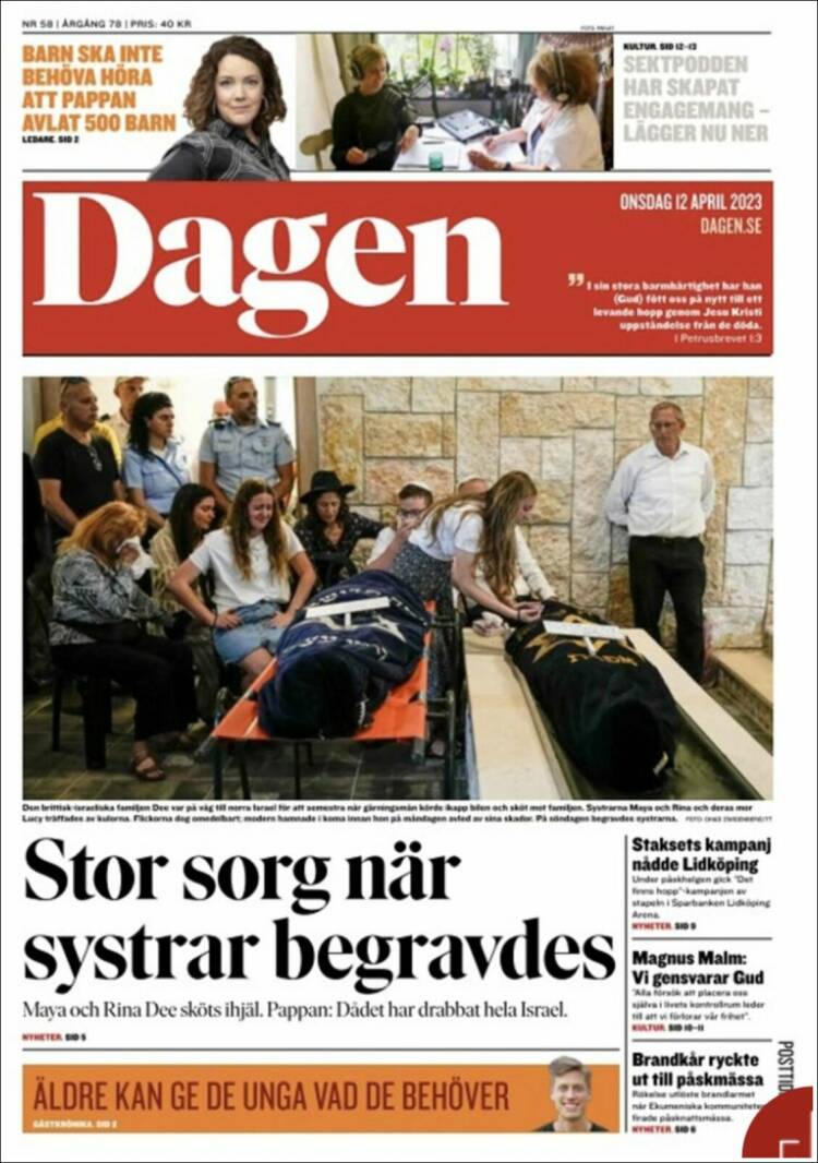 Portada de Dagen (Su&egrave;de)