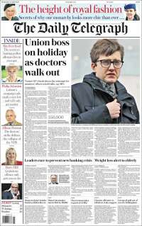 Portada de Daily Telegraph (Reino Unido)